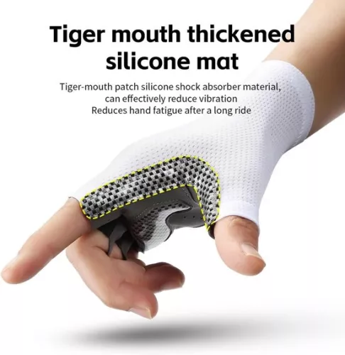 Merkloos Ademende fiets handschoenen - XL - geschikt voor handpalm omtrek 23-25cm - geschikt voor handpalm breedte 9-9,5cm - sport handschoenen - mountainbike handschoenen - antislip en slijtvast, schokabsorberend, sportbescherming, comfortabel en ademend (8410900070126)