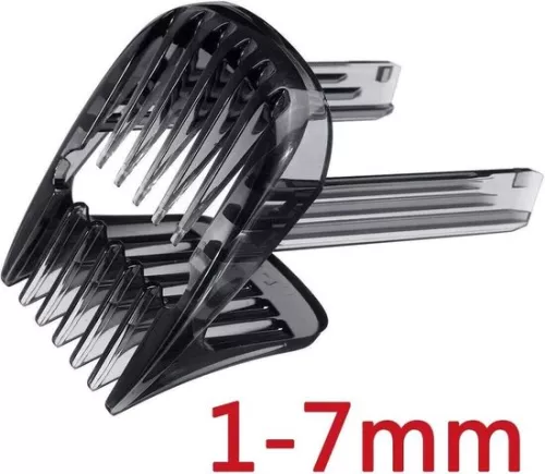 merkloos Verstelbare tondeusekam voor Philips HC9450 HC9490 HC9452 HC7460 HC7462 - vervangende kam met lengte-instelling van 1-7 mm. (8785309241409)