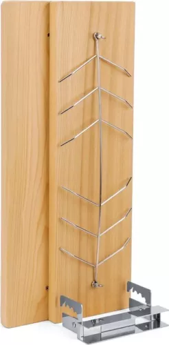 merkloos Gebrande zalmplank, zalmplanken met roestvrijstalen houder, cederhouten plank, draagbare rookplank, barbecueaccessoires voor vuurschalen en kogelgrills, aan beide zijden te gebruiken, herbruikbaar. (8998339883208)