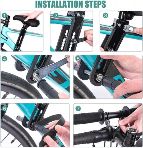 Merkloos Inovra Plus - Kinderfietsstoel met voetsteun. Universele fietsstoel voor kinderen van 2 tot 5 jaar - max. 22 kg (8785335999176)