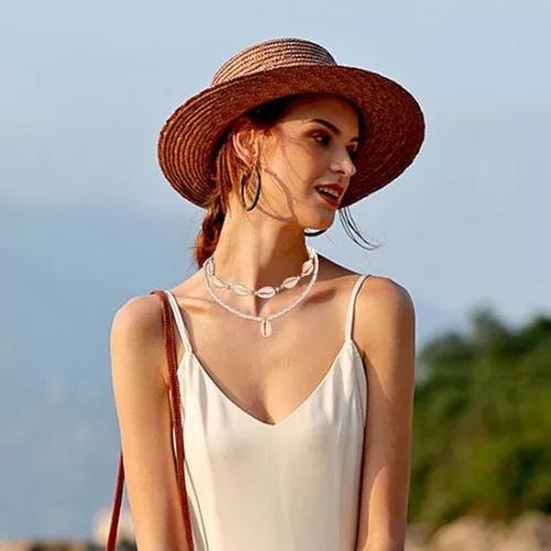 Merkloos Allecto Plus - Boho schelpketting voor dames | Zeemeerminsieraden voor strandvakantie | Elegante schelpketting | Voor dames - Strandlook | Zomerstijl - Trendy accessoires voor het strandseizoen (8785328346826)