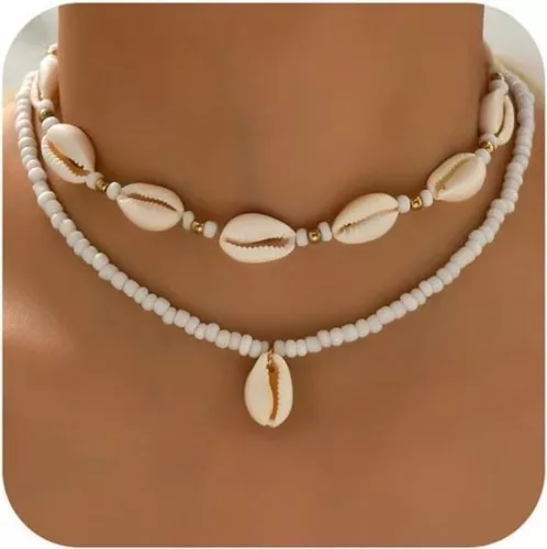 Merkloos Allecto Plus - Boho schelpketting voor dames | Zeemeerminsieraden voor strandvakantie | Elegante schelpketting | Voor dames - Strandlook | Zomerstijl - Trendy accessoires voor het strandseizoen (8785328346826)