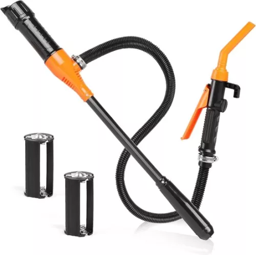 Merkloos Allecto Plus - Accu-aangedreven elektrische brandstofpomp voor vloeistofoverdracht - 24 liter/min - draagbaar - oliepomp voor benzine - elektrische sifonpomp (8785330298076)