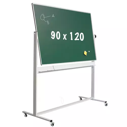 WhiteboardMatch Krijtbord Deluxe - Magnetisch - Dubbelzijdig - Kantelbaar bord - Schoolbord - Eenvoudige montage - Geëmailleerd staal - Groen - 120x90cm (50376)
