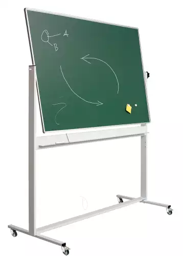 WhiteboardMatch Krijtbord Deluxe - Magnetisch - Dubbelzijdig - Kantelbaar bord - Schoolbord - Eenvoudige montage - Geëmailleerd staal - Groen - 120x90cm (50376)