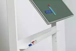 WhiteboardMatch Krijtbord Deluxe - Magnetisch - Dubbelzijdig - Kantelbaar bord - Schoolbord - Eenvoudige montage - Geëmailleerd staal - Groen - 150x100cm (50377)