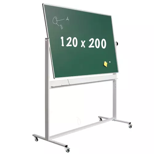 WhiteboardMatch Krijtbord Deluxe - Magnetisch - Dubbelzijdig - Kantelbord - Schoolbord - Eenvoudige montage - Geëmailleerd staal - Groen - 120x200cm (50382)