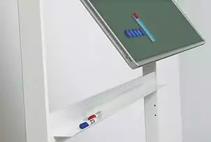 WhiteboardMatch Krijtbord Deluxe - Magnetisch - Dubbelzijdig - Kantelbord - Schoolbord - Eenvoudige montage - Geëmailleerd staal - Groen - 120x200cm (50382)