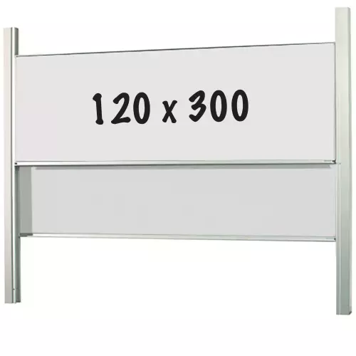 WhiteboardMatch Whiteboard PRO - 2 in 1 - Geëmailleerd staal - Weekplanner - Maandplanner - Jaarplanner - Magnetisch - Wit - 120x300cm (50395)