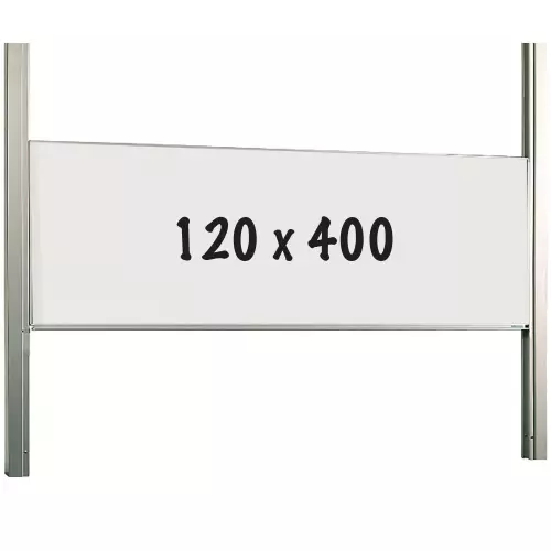 WhiteboardMatch Whiteboard Deluxe - Geëmailleerd staal - Schuifmechanisme - Vijfzijdige schoolbordwand - Weekplanner - Maandplanner - Jaarplanner - Magnetisch - Wit - 120x400cm (50415)