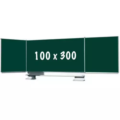 WhiteboardMatch Krijtbord PRO - Vijfzijdig bord - Schoolbord - Eenvoudige montage - Geëmailleerd staal - Groen - 300x100cm (50424)