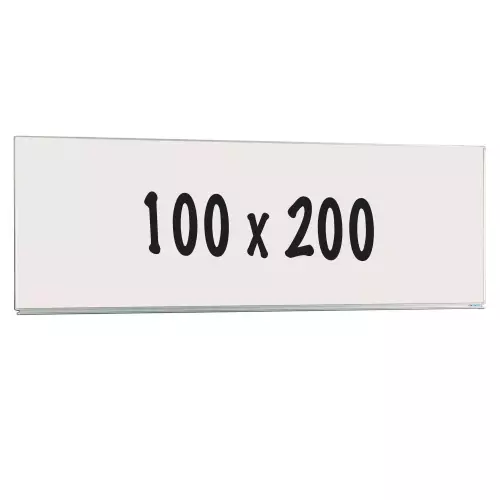 WhiteboardMatch Whiteboard Deluxe - Geëmailleerd staal - Enkelzijdig bord - Weekplanner - Maandplanner - Jaarplanner - Magnetisch - Wit - 100x200cm (50436)