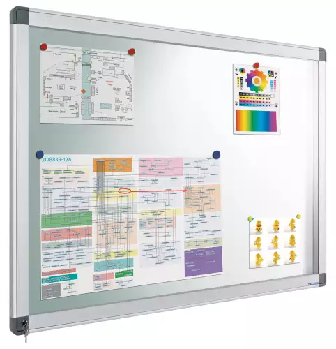 WhiteboardMatch Binnen/buitenvitrine Recto, gasveer, 18xA4 104x141cm (50444)