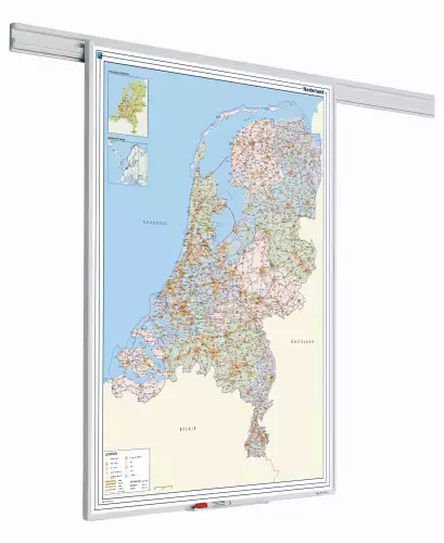 WhiteboardMatch PartnerLine Rail landkaart Nederland (50480)