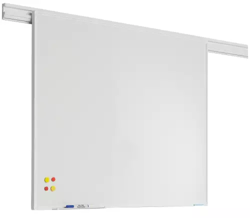 WhiteboardMatch Whiteboardrail PRO - Geëmailleerd staal - Weekplanner - Maandplanner - Jaarplanner - Magnetisch - Wit - 60x90cm (50487)