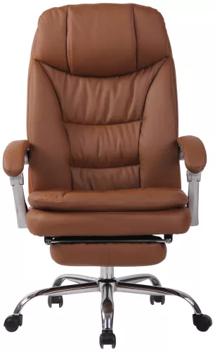 In And OutdoorMatch In And OutdoorMatch Bureaustoel Rona - Kunstleer - Bruin - Hoogwaardige bekleding - Comfortabel gevoerd - Metalen frame - Luxe uitstraling (57907)
