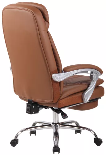 In And OutdoorMatch In And OutdoorMatch Bureaustoel Rona - Kunstleer - Bruin - Hoogwaardige bekleding - Comfortabel gevoerd - Metalen frame - Luxe uitstraling (57907)