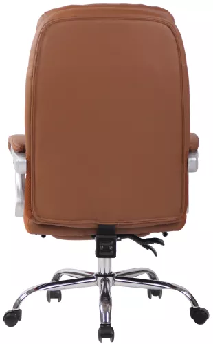 In And OutdoorMatch In And OutdoorMatch Bureaustoel Rona - Kunstleer - Bruin - Hoogwaardige bekleding - Comfortabel gevoerd - Metalen frame - Luxe uitstraling (57907)