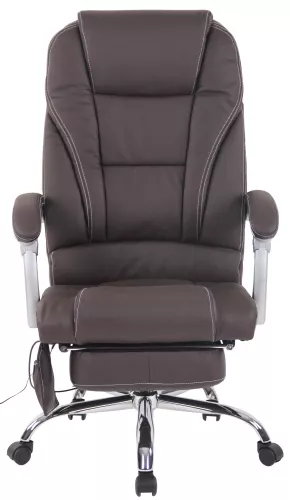 In And OutdoorMatch In And OutdoorMatch Bureaustoel Carlos - Echt Leer - Met Massage Functie - Luxe Bureaustoel - Bruin - Elegante Look (58011)