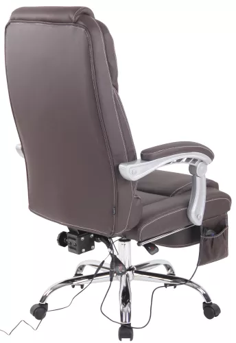 In And OutdoorMatch In And OutdoorMatch Bureaustoel Carlos - Echt Leer - Met Massage Functie - Luxe Bureaustoel - Bruin - Elegante Look (58011)