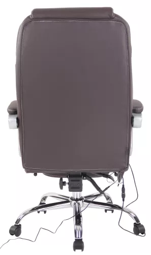 In And OutdoorMatch In And OutdoorMatch Bureaustoel Carlos - Echt Leer - Met Massage Functie - Luxe Bureaustoel - Bruin - Elegante Look (58011)