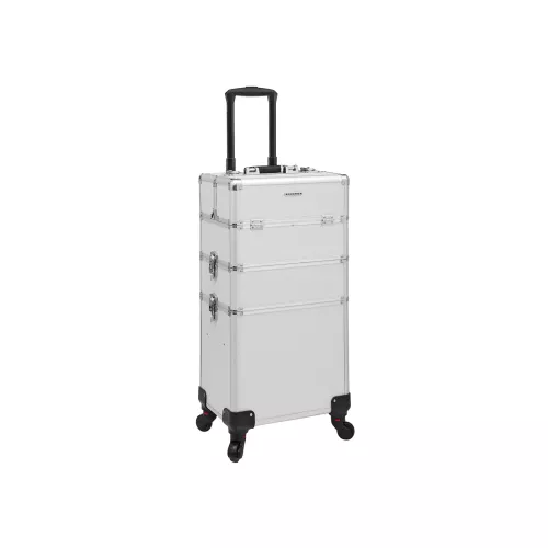 In And OutdoorMatch In And OutdoorMatch Beautycase Mylene - Professionele make-up koffer- Reis bagage afmeting - 3 in 1  Trolley voor kappers - Roterende wielen (63572)