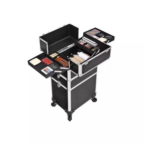 In And OutdoorMatch In And OutdoorMatch Beauty Case Monique - Trolley - Cosmetic Case - Aluminium Make-up Case - Beauty Case - Zwart (63574)