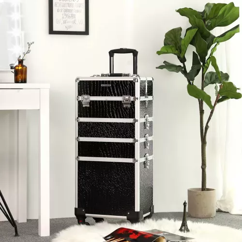 In And OutdoorMatch In And OutdoorMatch Beauty Case Monique - Trolley - Cosmetic Case - Aluminium Make-up Case - Beauty Case - Zwart (63574)