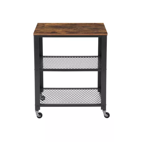 In And OutdoorMatch In And OutdoorMatch Keukenkast industrieel Kevin - Op wielen - Organizer - Met planken - 60x77x40cm (63652)