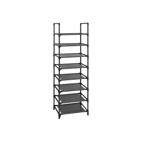 In And OutdoorMatch In And OutdoorMatch Schoenenrek Staande Clemens - Plank - Multifunctioneel - Schoenenopberger - Metalen Frame - 16-20 Paar Schoenen - 46x2Kennax145 cm - Zwart (64161)