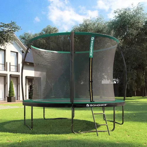 In And OutdoorMatch In And OutdoorMatch Trampoline Albina - Met veiligheidsnet & ladder - 305 cm groen - Rond - Tot 150 kg belasting selecteren (64401)