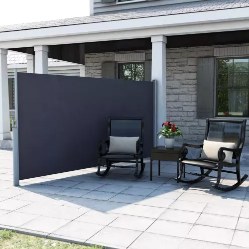 In And OutdoorMatch In And OutdoorMatch Luxe Zichtnet Laurel - Uitschuifbaar - Zichtdoek - Privacydoek - Windbreekgaas - Netomheining - Grijs - 160 x 300 cm (64418)