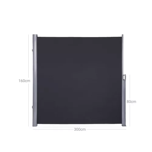 In And OutdoorMatch In And OutdoorMatch Luxe Zichtnet Laurel - Uitschuifbaar - Zichtdoek - Privacydoek - Windbreekgaas - Netomheining - Grijs - 160 x 300 cm (64418)