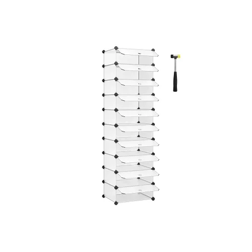 In And OutdoorMatch In And OutdoorMatch Schoenenrek Winfield - Wit - 20 paar schoenen - Schoenenkast - Hoogte 173cm (64557)