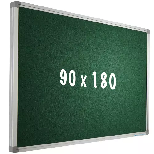 WhiteboardMatch Prikbord Camira stof PRO - Aluminium frame - Eenvoudige montage - Punaises - Prikborden - 90x180cm (50598)