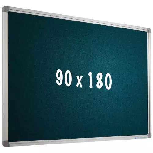 WhiteboardMatch Prikbord Camira stof PRO - Aluminium frame - Eenvoudige montage - Punaises - Prikborden - 90x180cm (50603)