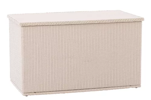 In And OutdoorMatch In And OutdoorMatch Rotan Opbergbox Karelle - 148 x 85 x 84 cm Berken - Tuinkussenbox - Waterdicht - Met deksel - Voor binnen & buiten - Tuinbox (67122)