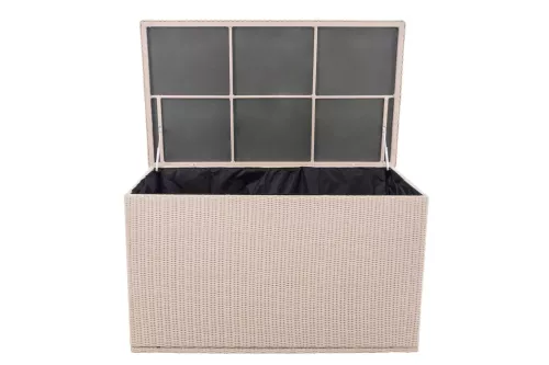 In And OutdoorMatch In And OutdoorMatch Rotan Opbergbox Karelle - 148 x 85 x 84 cm Berken - Tuinkussenbox - Waterdicht - Met deksel - Voor binnen & buiten - Tuinbox (67122)