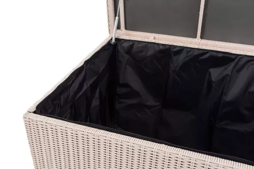 In And OutdoorMatch In And OutdoorMatch Rotan Opbergbox Karelle - 148 x 85 x 84 cm Berken - Tuinkussenbox - Waterdicht - Met deksel - Voor binnen & buiten - Tuinbox (67122)