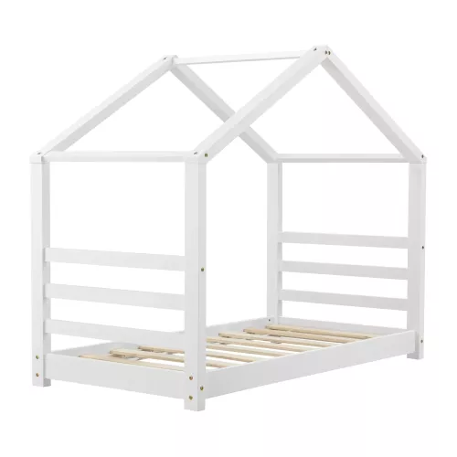 In And OutdoorMatch In And OutdoorMatch Kinderbed Cyril - Houten bed - Huisbed - Met bedbodem - 80x160cm - Wit - Voor kinderen - Voor meisjes - Voor jongens (68029)