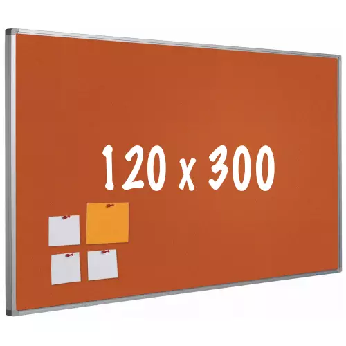 WhiteboardMatch Prikbord kurk PRO - Aluminium frame - Eenvoudige montage - Punaises - Prikborden - 120x300cm (50618)