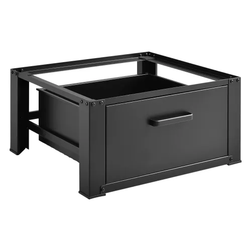In And OutdoorMatch In And OutdoorMatch Wasmachine Plint Booster Daniel - Met Lade - 63x54x31 - Tot 150 kg - Zwart - Staal (68077)