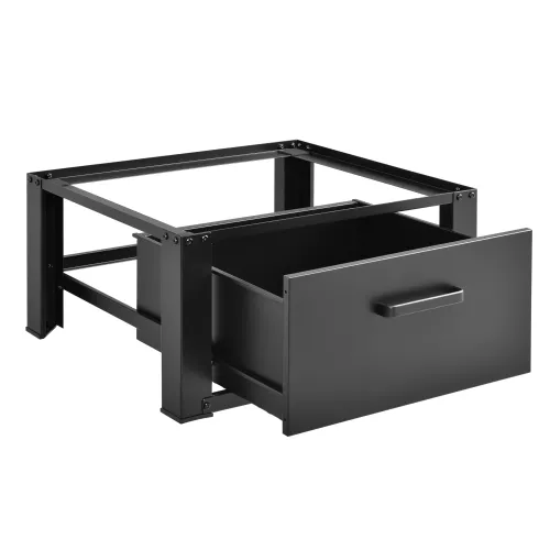 In And OutdoorMatch In And OutdoorMatch Wasmachine Plint Booster Daniel - Met Lade - 63x54x31 - Tot 150 kg - Zwart - Staal (68077)