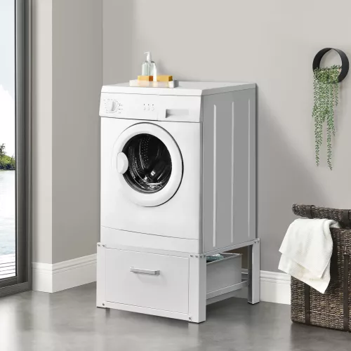 In And OutdoorMatch In And OutdoorMatch Wasmachine Verhoging Leif - Met Lade - Tot 150 kg - Wit (68119)