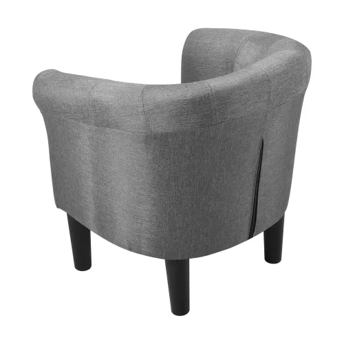In And OutdoorMatch In And OutdoorMatch Kuipstoel Mylene - Kuipfauteuil - Stof - 70x70x58 cm - Grijs - Luxe Design (68203)