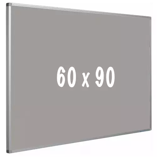 WhiteboardMatch Prikbord kurk PRO - Aluminium frame - Eenvoudige montage - Punaises - Grijs - Prikborden - 60x90cm (50620)