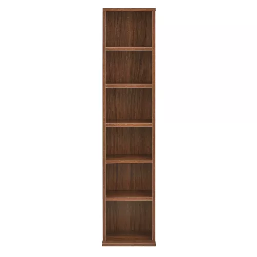 In And OutdoorMatch In And OutdoorMatch CD/DVD Kast Compartiment Roman - Kast - Met 6 Planken - 90x20x20 cm - Walnoot - Spaanplaat - Modern Design (68254)