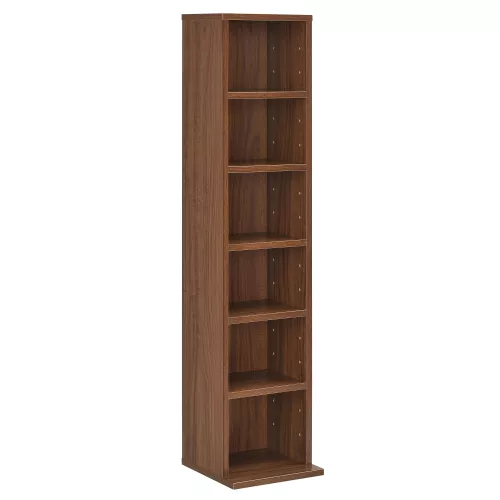 In And OutdoorMatch In And OutdoorMatch CD/DVD Kast Compartiment Roman - Kast - Met 6 Planken - 90x20x20 cm - Walnoot - Spaanplaat - Modern Design (68254)
