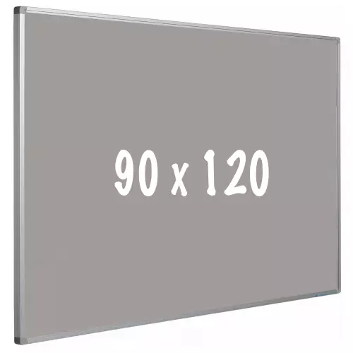 WhiteboardMatch Prikbord kurk PRO - Aluminium frame - Eenvoudige montage - Punaises - Grijs - Prikborden - 90x120cm (50621)