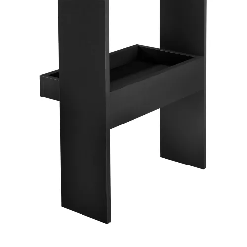In And OutdoorMatch In And OutdoorMatch Bartafel Troy - Voor wandmontage - 120x45x106 cm - Zwart - Ruimtebesparend ontwerp (68549)
